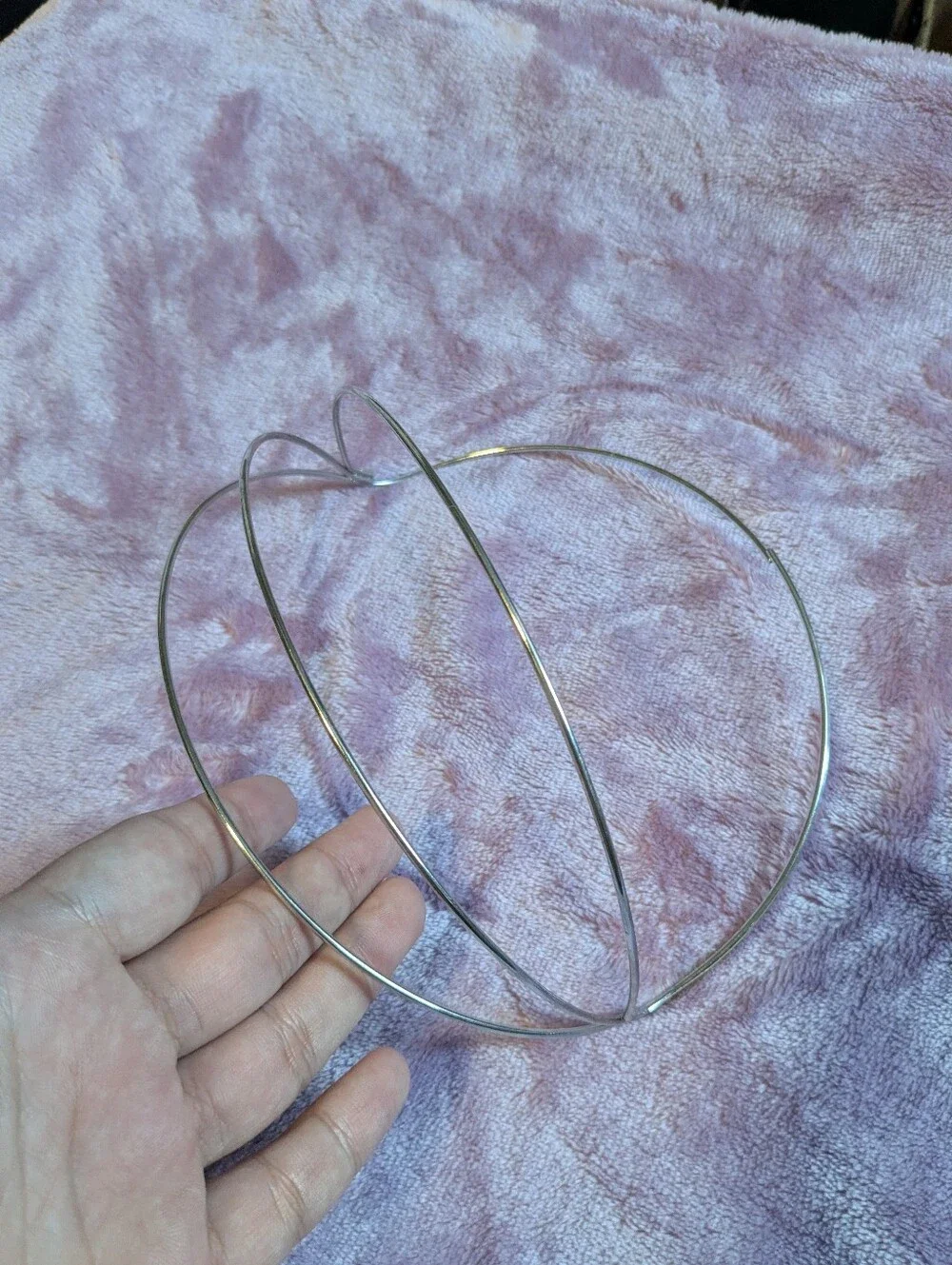 Silver Wire Cuff Headband Base- Minimal Wire Design